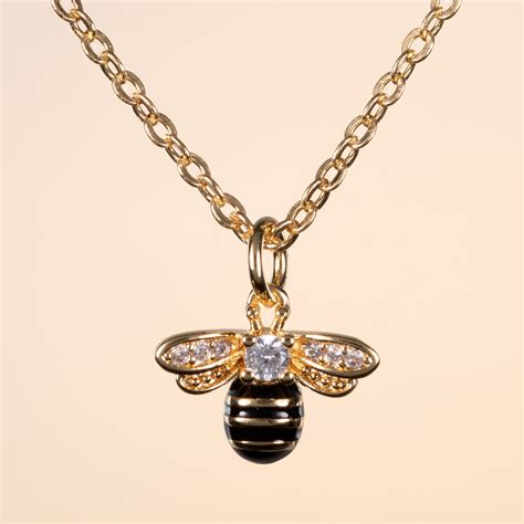 bee necklace for women.